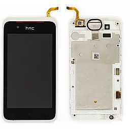 Дисплей HTC Desire 210 (d210h) с тачскрином и рамкой, White