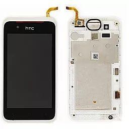 Дисплей HTC Desire 210 (d210h) с тачскрином и рамкой, White - фото Дисплей HTC Desire 210 (d210h) с тачскрином и рамкой, White