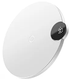 Беспроводное (индукционное) зарядное устройство с быстрой QI зарядкой Baseus Digital LED Display 15w wireless charger white (wXSX-02) - фото Беспроводное (индукционное) зарядное устройство с быстрой QI зарядкой Baseus Digital LED Display 15w wireless charger white (wXSX-02)