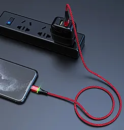 Кабель Borofone BU25 Glory USB-A - Lightning 12w 2.4a 1.2м cable Red - мініатюра 4