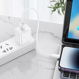 Кабель Hoco X96 Hyper USB-A - Lightning 12w 2.4a 0.25м cable White - мініатюра 3 Кабель Hoco X96 Hyper USB-A - Lightning 12w 2.4a 0.25м cable White - мініатюра 3