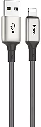 Кабель Hoco X66 Howdy USB-A - Lightning 12w 2.4a 1м cable Grey - фото Кабель Hoco X66 Howdy USB-A - Lightning 12w 2.4a 1м cable Grey