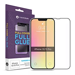 Защитное стекло MAKE для Apple iPhone 13, iPhone 13 Pro Full Cover Full Glue (MGF-AI13/13P) - фото Защитное стекло MAKE для Apple iPhone 13, iPhone 13 Pro Full Cover Full Glue (MGF-AI13/13P)
