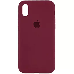 Чохол Silicone Case Full для Apple iPhone XS Max Plum - фото Чохол Silicone Case Full для Apple iPhone XS Max Plum