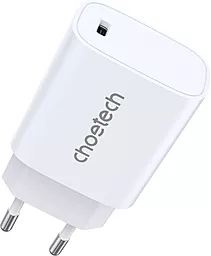 Мережевий зарядний пристрій Choetech 20w PD USB-С fast charger white (Q5004-EU-WH)