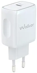 Сетевое зарядное устройство Walker WH-64 25w PD USB-C ports charger white - фото Сетевое зарядное устройство Walker WH-64 25w PD USB-C ports charger white