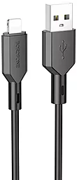 Кабель Borofone BX70 USB-A - Lightning 12w 2.4a 1м cable Black - фото Кабель Borofone BX70 USB-A - Lightning 12w 2.4a 1м cable Black
