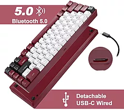 Клавиатура Motospeed BK67 Longhua Red Switch Red (MTBK67RMR) - миниатюра 3