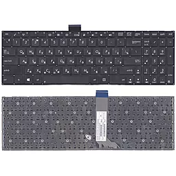 Клавиатура для ноутбука Asus X502 без рамки горизонтальный энтер черная