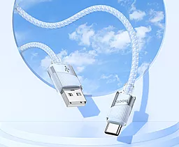 Кабель Hoco U132 USB-A - Type-C 15w 3a 1.2м cable sky Blue - миниатюра 4 Кабель Hoco U132 USB-A - Type-C 15w 3a 1.2м cable sky Blue - миниатюра 4