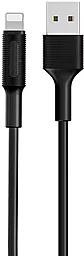 Кабель Borofone BX1 EzSync USB-A - Lightning 12w 2.4a 1м cable Black - фото Кабель Borofone BX1 EzSync USB-A - Lightning 12w 2.4a 1м cable Black