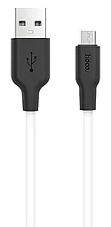 Кабель USB Hoco X21 Plus Silicone micro USB Cable Black/White