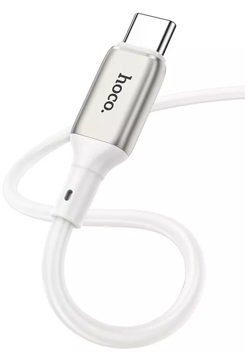 Кабель Hoco X66 Howdy USB Type-C - Type-C 60w 3a 1м PD cable White - фото 2