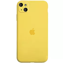 {"ru": "Чехол", "uk": "Чохол"} Silicone Case Full Camera for Apple iPhone 14 Plus Yellow