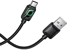 Кабель Hoco U146 USB-A - Type-C 15w 3a 1.2м cable Black - мініатюра 3