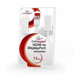Видео переходник (адаптер) Cablexpert HDMI - DisplayPort - USB 0.15m белый (DSC-HDMI-DP-W) - миниатюра 2