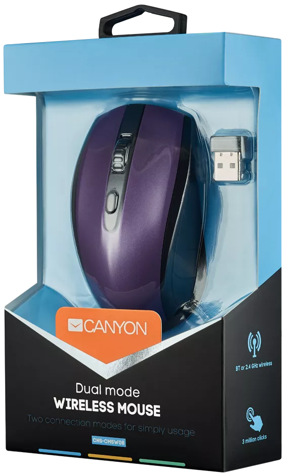 Компьютерная мышка Canyon CNS-CMSW08V Violet - фото 3
