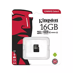 Карта памяти Kingston microSDHC 16GB Canvas Select Plus Class 10 UHS-I U1 (SDCS2/16GBSP) - миниатюра 3
