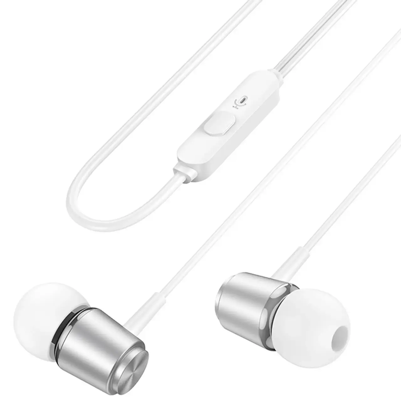 Наушники Hoco M108 Spring Silver - фото 2