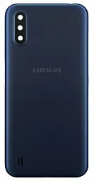 Задня кришка корпусу Samsung Galaxy A01 A015 зі склом камери Blue