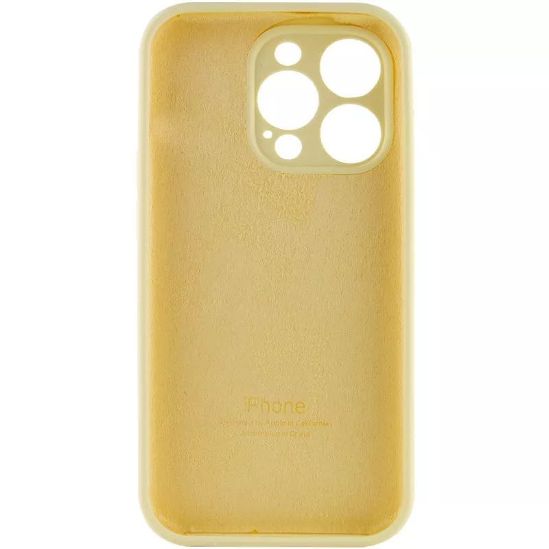 Чохол Silicone Case Full Camera для Apple iPhone 13 Pro Max Mellow yellow - фото 2
