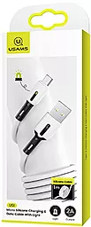 Кабель Usams U51 Silicone USB-A - micro USB 10w 1м cable White - мініатюра 3 Кабель Usams U51 Silicone USB-A - micro USB 10w 1м cable White - мініатюра 3