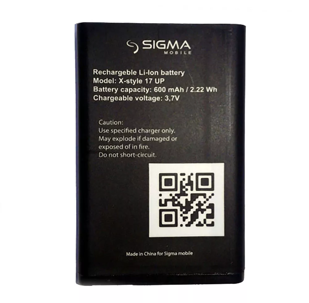 Аккумуляторы для телефона Sigma mobile X-style 17 UP фото
