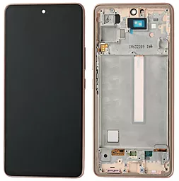 Дисплей Samsung Galaxy A53 A536 5G с тачскрином и рамкой, (TFT, без функции отпечатка пальца), Gold