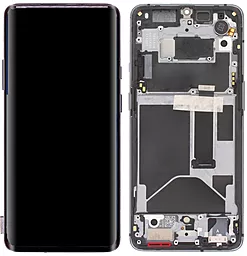 Дисплей OnePlus 7T (HD1900, HD1901, HD1903, HD1905, HD1907) з тачскріном і рамкою, оригінал, Silver