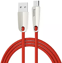 Кабель Hoco U35 Space Shuttle USB-A - micro USB 12w 2.4a 1.2м cable Red - фото Кабель Hoco U35 Space Shuttle USB-A - micro USB 12w 2.4a 1.2м cable Red