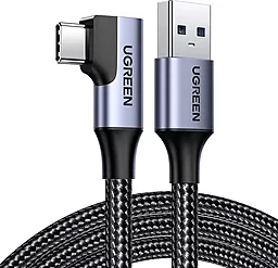 Кабель USB Ugreen US385 90-degree 60w 3a USB Type-C Black cable black