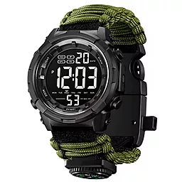 Часы наручные SKMEI 1845AG PARACORD Army Green - фото Часы наручные SKMEI 1845AG PARACORD Army Green