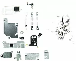 Набор винтов Apple iPhone 6S с крепёжно-прижимными пластинами Silver - фото Набор винтов Apple iPhone 6S с крепёжно-прижимными пластинами Silver