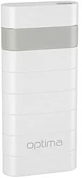 Повербанк Optima Promo Series OP-12 12000mAh White - фото Повербанк Optima Promo Series OP-12 12000mAh White