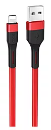 Кабель Hoco X34 Surpass USB-A - Lightning 12w 2.4a 1м cable Red
