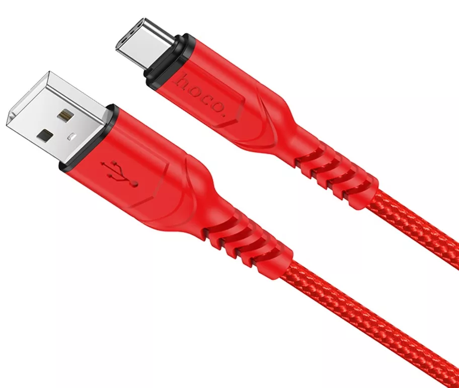 Кабель Hoco X59 Victory Charging USB-A - Type-C 15w 3a 1м cable Red - фото 2