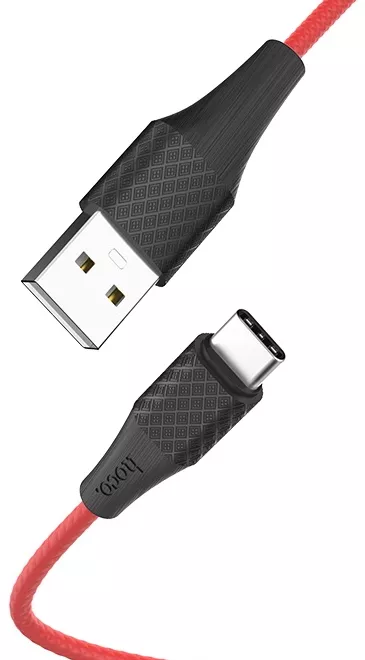 Кабель Hoco X32 Excellent For USB-A - Type-C 12w 2.4a 1м cable Red - фото 2