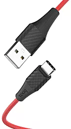 Кабель Hoco X32 Excellent For USB-A - Type-C 12w 2.4a 1м cable Red - мініатюра 2 Кабель Hoco X32 Excellent For USB-A - Type-C 12w 2.4a 1м cable Red - мініатюра 2