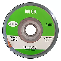 Лента-оплетка (для снятия припоя) AxTools Wick CP-3015 3.0 мм / 1.5 м на катушке