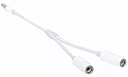Аудио разветвитель Voltronic AUX mini Jack 3.5мм M/2xF cable 0.17 м white (MH028) - миниатюра 2