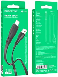 Кабель Borofone BX85 Auspicious USB-A - Lightning 12w 2.4a 1м cable Black - миниатюра 6 Кабель Borofone BX85 Auspicious USB-A - Lightning 12w 2.4a 1м cable Black - миниатюра 6