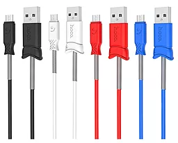 Кабель Hoco X24 Pisces USB-A - micro USB 12w 2.4a 1м cable Blue - мініатюра 3 Кабель Hoco X24 Pisces USB-A - micro USB 12w 2.4a 1м cable Blue - мініатюра 3