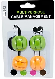 Організатор для кабелів ExtraDigital Cable Clips CC-942 Green / Orange (KBC1699) - мініатюра 6
