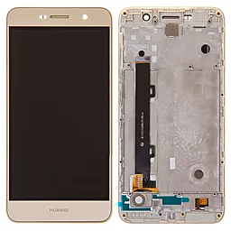 Дисплей Huawei Y6 Pro 2015, Enjoy 5, Honor 4C Pro, Honor Play 5X с тачскрином и рамкой, оригинал, Gold - фото Дисплей Huawei Y6 Pro 2015, Enjoy 5, Honor 4C Pro, Honor Play 5X с тачскрином и рамкой, оригинал, Gold