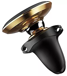 Автодержатель магнитный Baseus Small Ears Series Magnetic Car Air Vent Mount with Cable Clip Gold (SUGX-A0V) - миниатюра 3