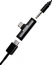Аудіо-перехідник Remax M-F USB Type-C -> Type-C + 3.5mm Black - мініатюра 5
