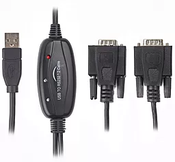 Кабель-переходник Viewcon VE591 USB-А - 2xCOM 9+25pin 1.4м Black