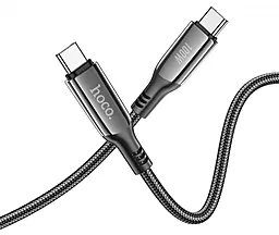 USB PD Кабель Hoco S51 20V 5A 1.2M USB Type-C - Type-C Cable Black - мініатюра 2