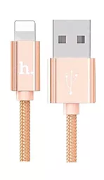 USB Кабель Hoco X2 Rapid Braided Charging Lightning Cable 2M Gold