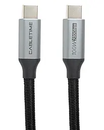 Мультимедийный кабель USB PD PowerPlant USB3.1 Type-C - Type-C 4k 60hz 100w 5a 1м 10gbps PD data cable black (CA913312) - фото Мультимедийный кабель USB PD PowerPlant USB3.1 Type-C - Type-C 4k 60hz 100w 5a 1м 10gbps PD data cable black (CA913312)